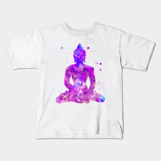 Buddha Watercolor Painting Purple Kids T-Shirt